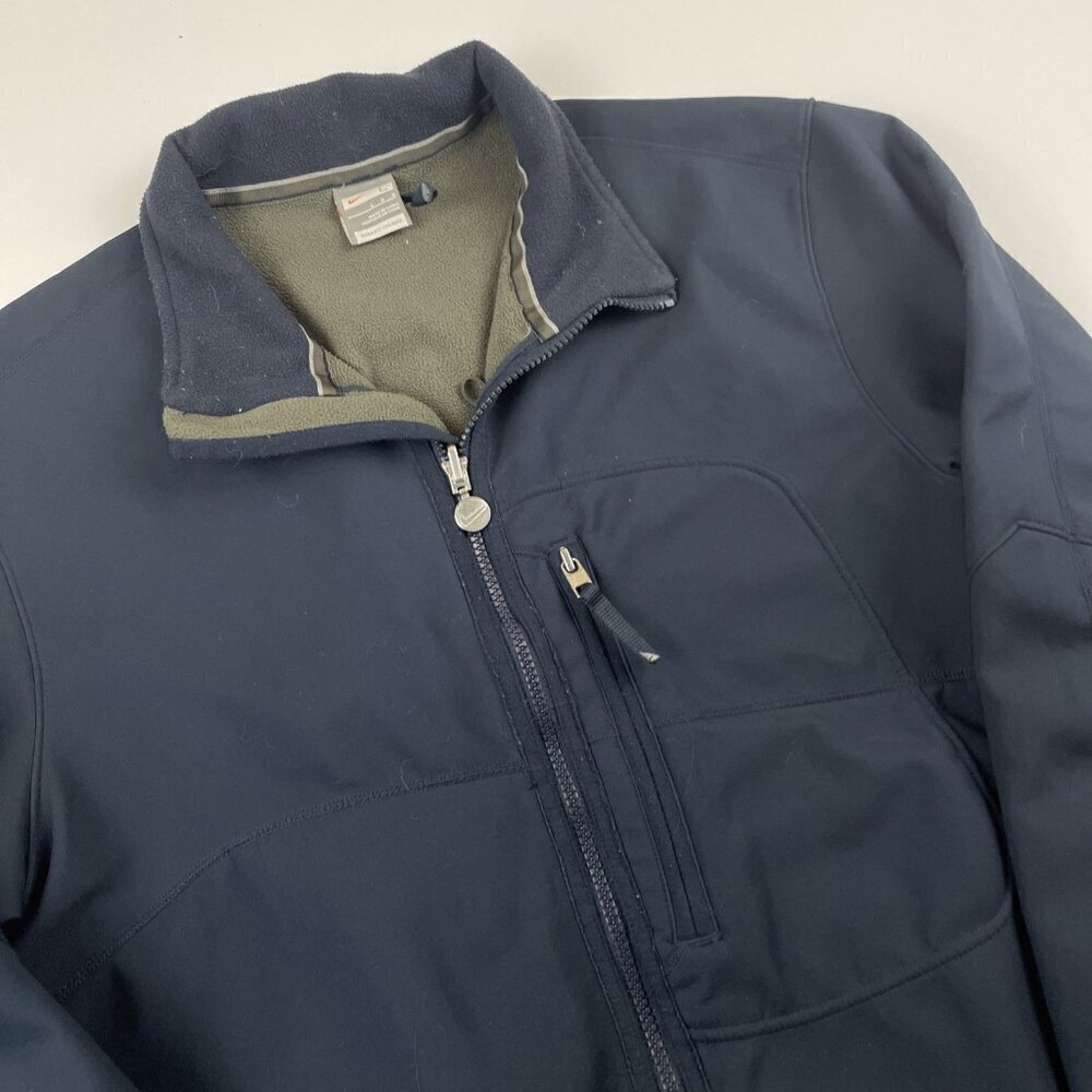 Nike Fit Therma Full Zip Jacket Men’s L Soft Shell Fleece Lined Zip Pockets